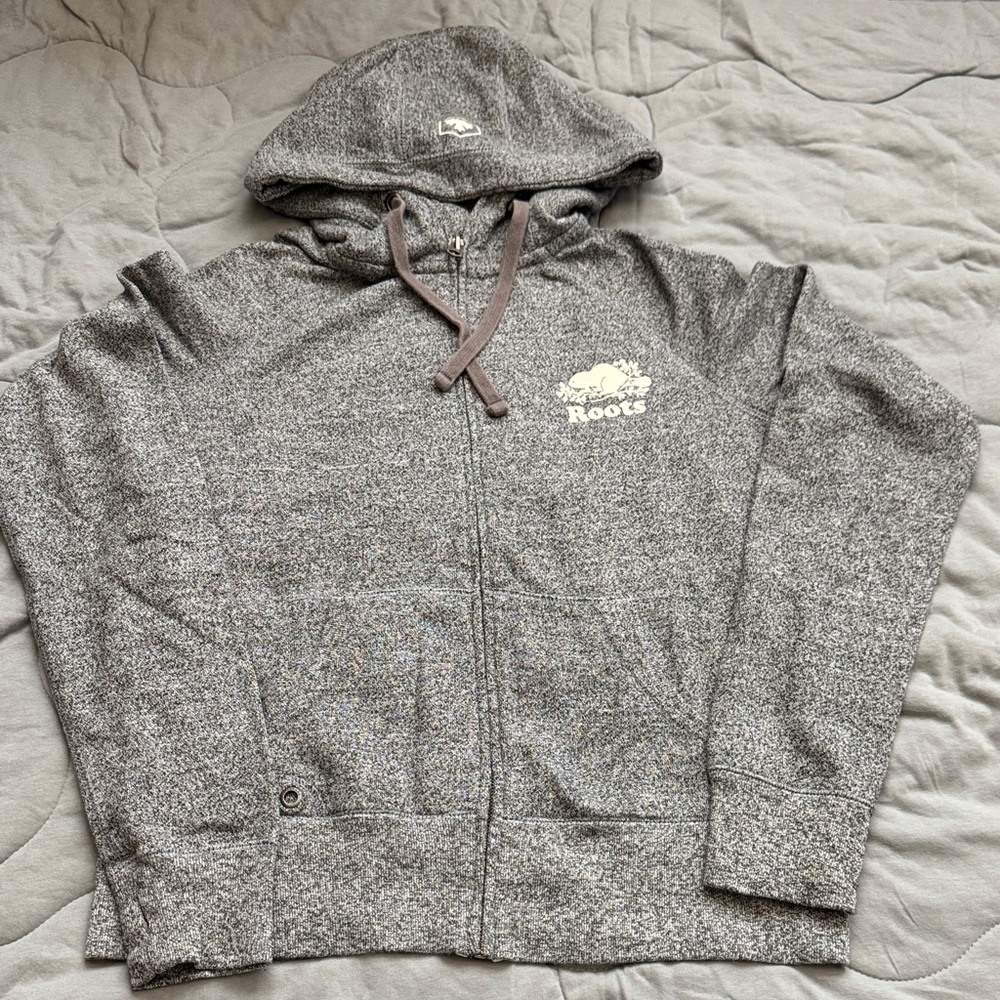 Roots Charcoal Zip-Up Men's Sweater